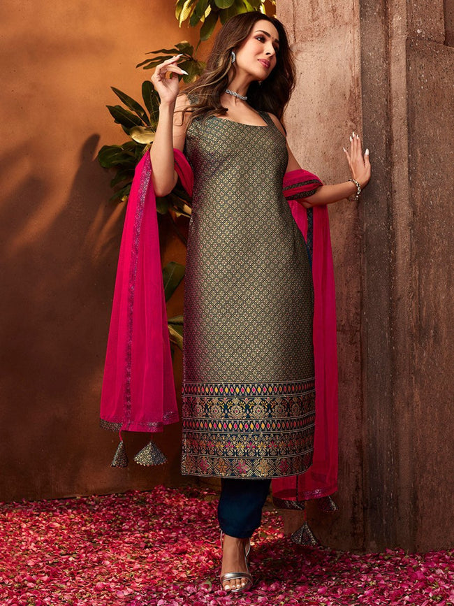 SKT Golden Pashmina Salwar Suit Catalog 8 Pcs - Suratfabric.com